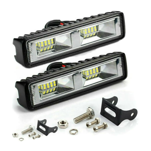 2Pcs 6Inch 80W 16LED Work Light Bar Offroad Driving Fog Lamp Flood Beam 4WD SUV 2Pcs 6Inch 80W 16LED Work Light Bar Offroad Driving Fog Lamp Flood Beam 4WD SUV